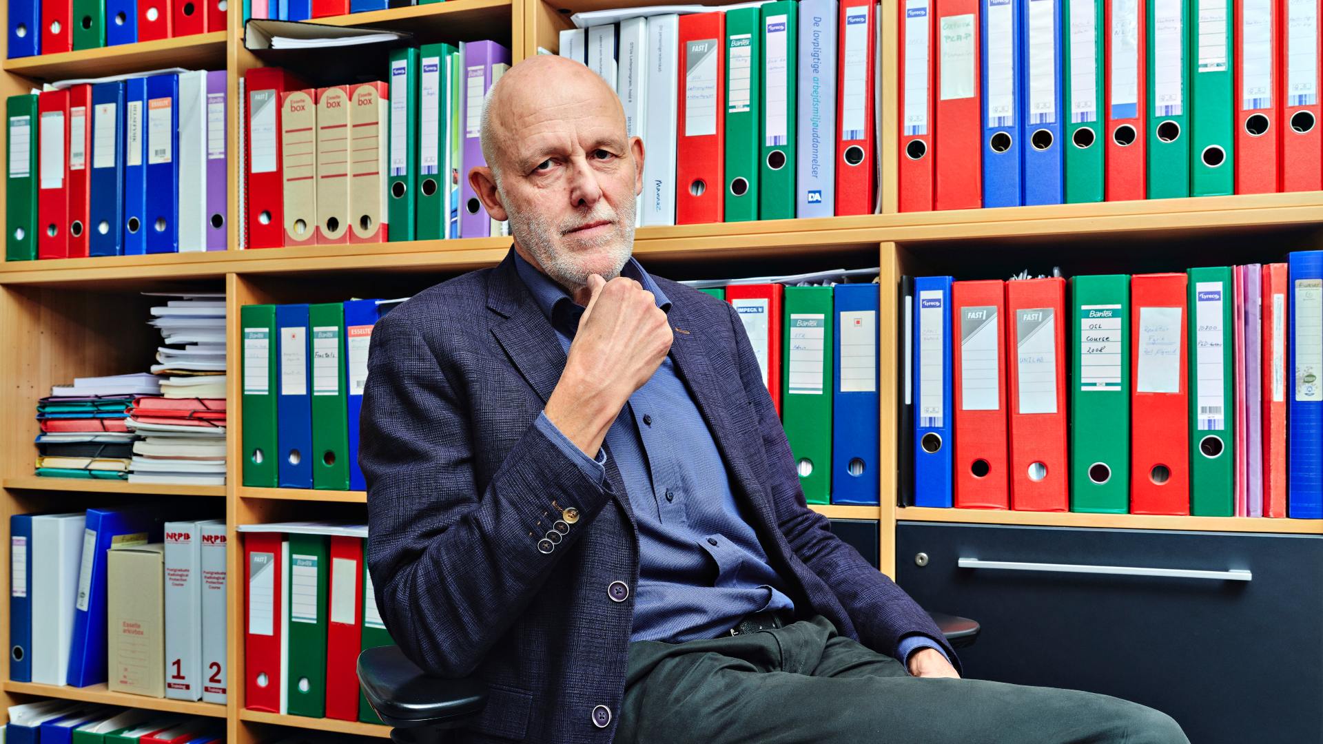 Head of Nuclear Energy DTU Bent Lauritzen in his office.